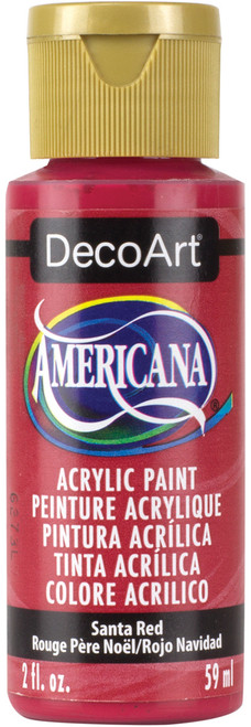 DecoArt Americana Acrylic Paint 2oz-Santa Red - Semi-Opaque - DA-170 - 016455270301