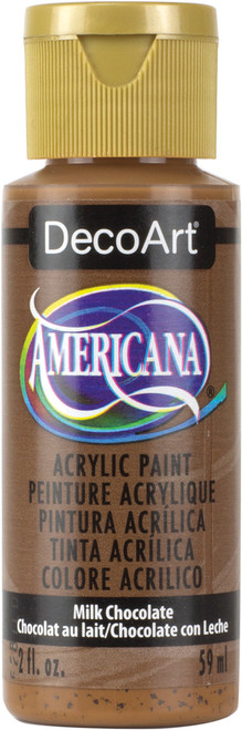 DecoArt Americana Acrylic Paint 2oz-Milk Chocolate - Opaque - DA-174 - 016455274309