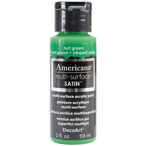 DecoArt Americana Multi-Surface Satin Acrylic Paint 2oz-Turf Green - DA5-30-20 - 766218065360