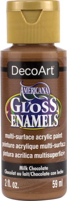 DecoArt Americana Gloss Enamels Acrylic Paint 2oz-Milk Chocolate - DAG-174 - 766218064950
