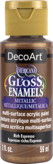 DecoArt Americana Gloss Enamels Acrylic Paint 2oz-Rich Espresso - DAG-245 - 766218064967