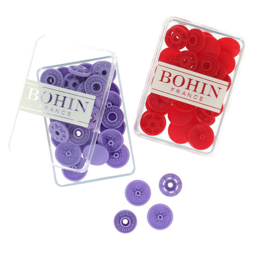 5 Pack - Bohin Finger Snap Fasteners 13mm (1/2") 8 Sets-Mauve - SNAP13MM-71755 5 Pack - Bohin Finger Snap Fasteners 13mm (1/2") 8 Sets-Mauve - SNAP13MM-71755