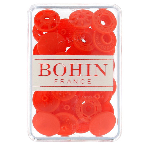 5 Pack - Bohin Finger Snap Fasteners 13mm (1/2") 8 Sets-Orange - SNAP13MM-71761 5 Pack - Bohin Finger Snap Fasteners 13mm (1/2") 8 Sets-Orange - SNAP13MM-71761