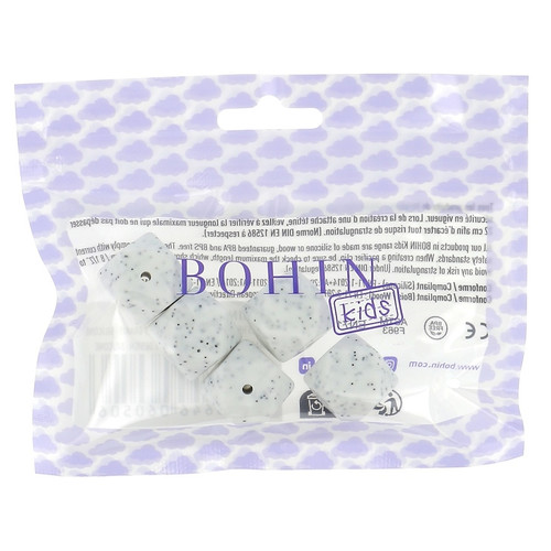 2 Pack - Bohin Hexagon Silcone Beads 5/Pkg-GRANITE DESIGN 17MM - K6050 - 3073646060506