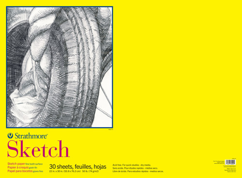 Strathmore 300 Series Sketch Pad 22"X30"-30 Sheets - 5A0027GB-1G9SC - 012017350221
