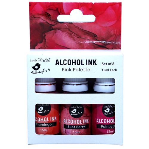 3 Pack - Little Birdie Alcohol Ink 15ml 3/Pkg-Pink Palette - CR88695 - 8903236711479