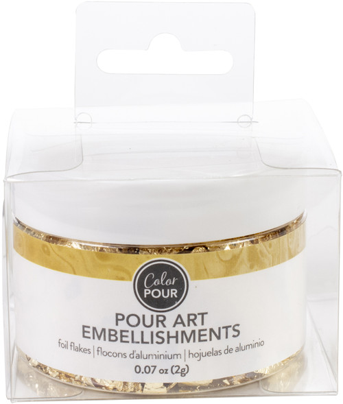 American Crafts Color Pour Gold Flakes-0.5oz - 348490 - 718813484909