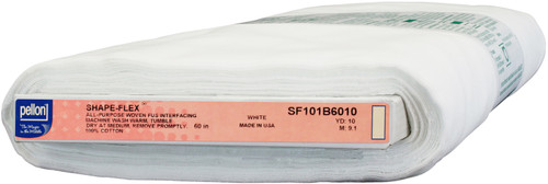 Pellon Shape-Flex Woven Fusible Interfacing-White 60"X10yd - SF10160 - 075269019308