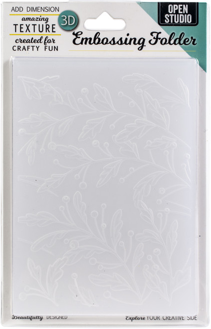 Memory Box 3D Embossing Folder 4.5"X5.75"-Gracious Leaves - EF1002 - 873980310021