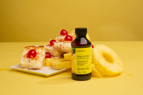 3 Pack LorAnn Bakery Emulsions Natural & Artificial Flavor 4oz-Pineapple 5A0026X9-0741