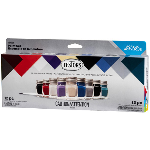 Testors Craft Acrylic Paint Set 9/Pkg-Auto Truck 281236 - 020066248802