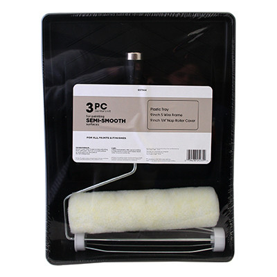 3-Pc. Paint Roller Tray Set, 9 In. - MPBTS-3PC - 079478012310