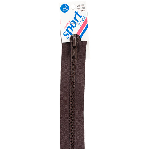 2 Pack - Coats Sport Separating Zipper 26"-Brown - F43 26-56B - 073650845604