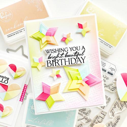 Pinkfresh Studio Stencils 6/Pkg-Radiating Hearts and Stars - 5A002MXZ-1GPCM Pinkfresh Studio Stencils 6/Pkg-Radiating Hearts and Stars - 5A002MXZ-1GPCM