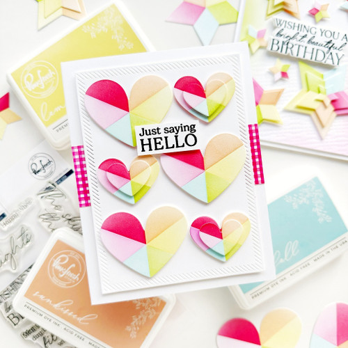 Pinkfresh Studio Stencils 6/Pkg-Radiating Hearts and Stars - 5A002MXZ-1GPCM Pinkfresh Studio Stencils 6/Pkg-Radiating Hearts and Stars - 5A002MXZ-1GPCM