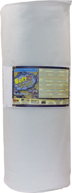 Warm Company Soft & Bright Polyester Batting-Queen Size 90"X25yd - 1825 - 753705018251