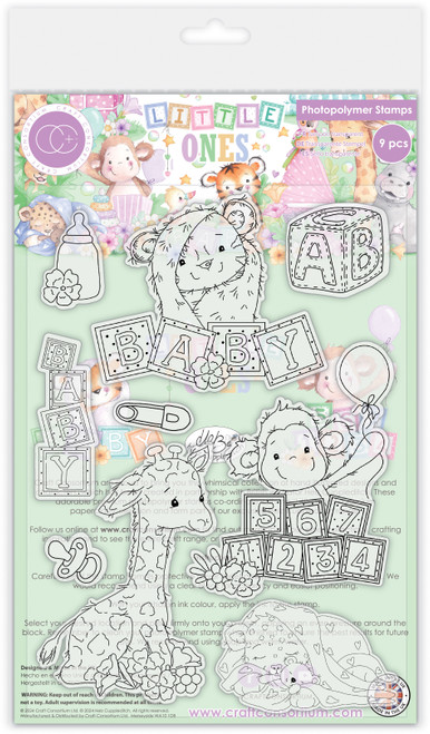 Craft Consortium Little Ones Photopolymer Stamp Set-Animals - 5A002W0H-1GWQ3