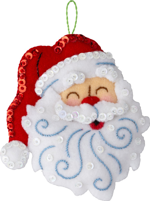 Bucilla Felt Ornaments Applique Kit Set Of 6-Santa's Candy Christmas - 5A002W1Q-1GWQZ - 046109897677