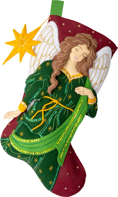 Bucilla Felt Stocking Applique Kit 18" Long-Heavenly Blessings - 5A002W1R-1GWQY - 046109897691