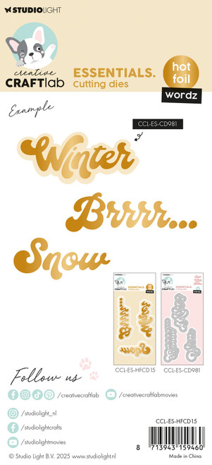 Studio Light Essentials Hot Foil Cutting Dies-Nr. 15 Winter Wordz - 5A002LZF-1GNLK