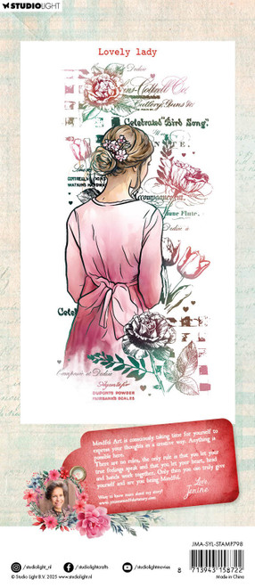 Jenine's Mindful Art Sending You Love Clear Stamp-Nr. 798, Lovely Lady - 5A002LYX-1GNM6