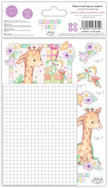 Craft Consortium 3D Decoupage Set-Little Ones - 5A002W0F-1GWQ1 Craft Consortium 3D Decoupage Set-Little Ones - 5A002W0F-1GWQ1