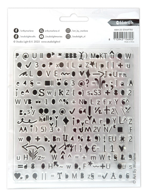 Studio Light Art By Marlene Clear Stamp -Nr. 780 Gibberish - 5A002LWH-1GNLM