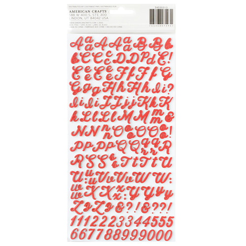 3 Pack - American Crafts Flags And Frills Thickers Stickers 308/Pkg-Puffy Alpha - 34030313