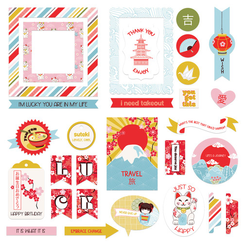 3 Pack - PhotoPlay Ephemera Cardstock Die-Cuts-Lucky Cat - 5A002W50-1GWTK