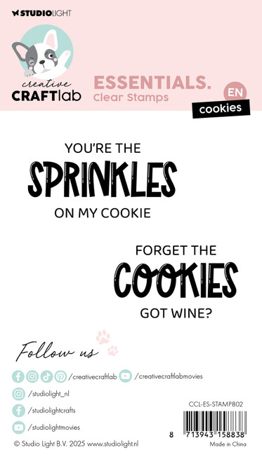 3 Pack - CCL Clear Stamp Essentials -Nr. 802 Cookies - 5A002LZB-1GNL5