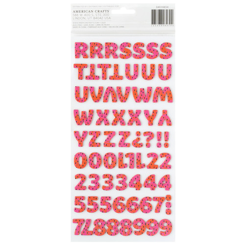 3 Pack - Pebbles Fun In The Sun Thickers Stickers 137/Pkg-Foam Alpha - 34030654 3 Pack - Pebbles Fun In The Sun Thickers Stickers 137/Pkg-Foam Alpha - 34030654