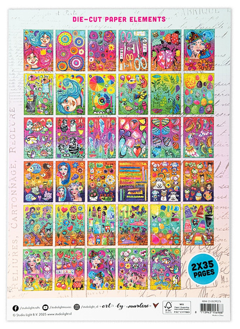 2 Pack - Art By Marlene Die-Cut Paper Pad 8.26"X11.57" 70/Pkg-Nr. 275 Elements - 5A002LWN-1GNNY 2 Pack - Art By Marlene Die-Cut Paper Pad 8.26"X11.57" 70/Pkg-Nr. 275 Elements - 5A002LWN-1GNNY