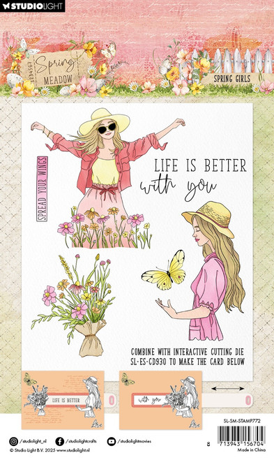 2 Pack - Studio Light Spring Meadow Clear Stamps 8/Pkg-Nr. 772 Spring Girls - 5A002LZ2-1GNMJ