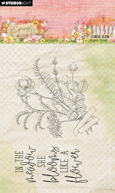 Studio Light Spring Meadow Clear Stamps 2/Pkg-Nr. 775 Flower Bloom - 5A002LWX-1GNN4 - 8713943156735