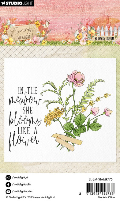 Studio Light Spring Meadow Clear Stamps 2/Pkg-Nr. 775 Flower Bloom - 5A002LWX-1GNN4