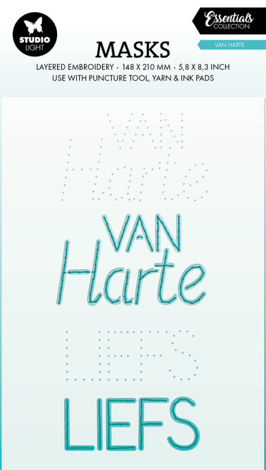 Studio Light Essentials 5.82"X8.25" Stencil-Nr. 346 Van Harte - 5A002LZ3-1GNNP - 8713943160619