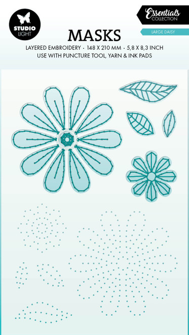 Studio Light Essentials 5.82"X8.25" Stencil-Nr. 344 Large Daisy - 5A002LWY-1GNNV - 8713943160596