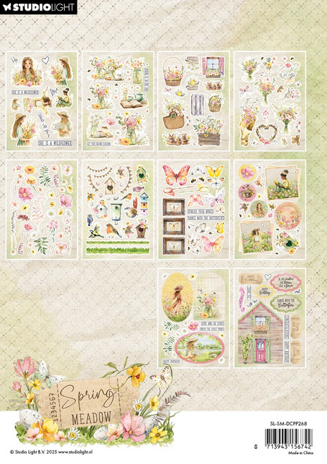 Spring Meadow Die-Cut Paper Pad 5.9"X8.25" 20/Pkg-Nr. 268 Elements - 5A002M03-1GNMY