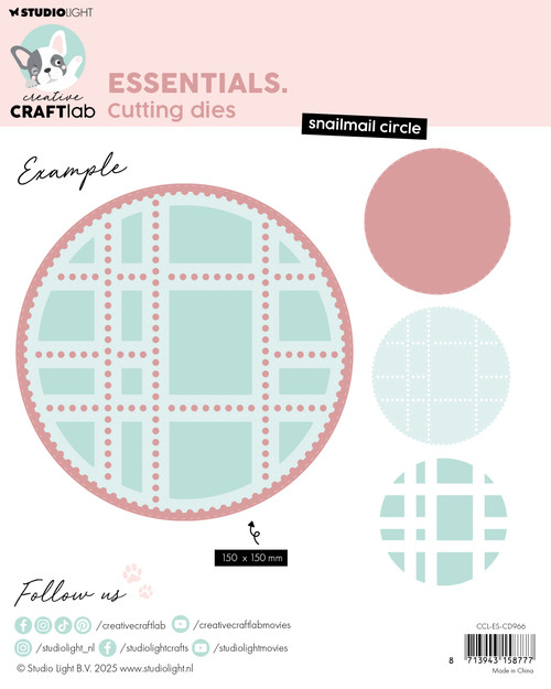 Studio Light Essentials Cutting Dies -Nr. 966 Snailmail Circle - 5A002LYS-1GNPP Studio Light Essentials Cutting Dies -Nr. 966 Snailmail Circle - 5A002LYS-1GNPP