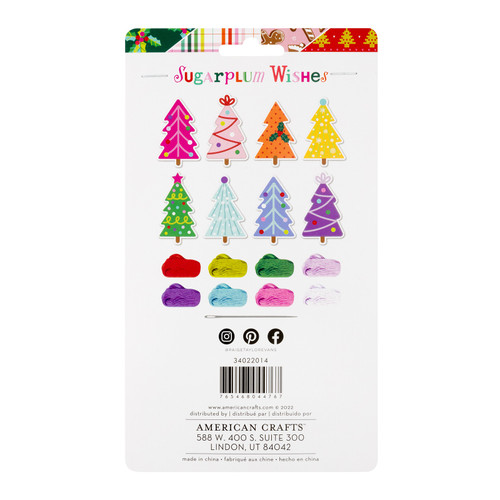 Paige Evans Sugarplum Wishes Embroidery Cross Stitch Kit-Makes 8 - PE022014 Paige Evans Sugarplum Wishes Embroidery Cross Stitch Kit-Makes 8 - PE022014