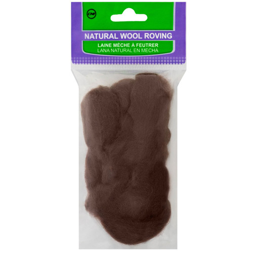 3 Pack - Clover Natural Wool Roving .3oz-Brown - 79R-7931 - 051221507311