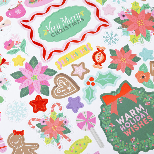 3 Pack - Paige Evans Sugarplum Wishes Foam Stickers 12"X12"-W/Red Foil - PE022011 3 Pack - Paige Evans Sugarplum Wishes Foam Stickers 12"X12"-W/Red Foil - PE022011