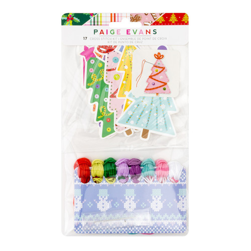 3 Pack - Paige Evans Sugarplum Wishes Embroidery Cross Stitch Kit-Makes 8 - PE022014 - 765468044767