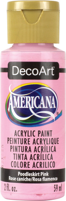 6 Pack - DecoArt Americana Acrylic Paint 2oz-Poodleskirt Pink - Opaque - DA-267 - 766218034243