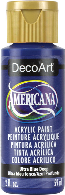 6 Pack - DecoArt Americana Acrylic Paint 2oz-Ultra Blue Deep - Transparent - DA-100 - 016455200308