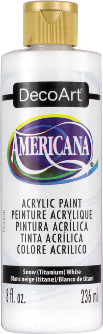3 Pack - DecoArt Americana Acrylic Paint 8oz-Snow White - DA8-DA1 - 016455101605