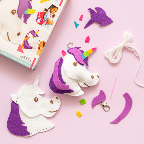 Colorbok Sew Cute! Felt Backpack Clip Kit-Unicorn - 74299 Colorbok Sew Cute! Felt Backpack Clip Kit-Unicorn - 74299