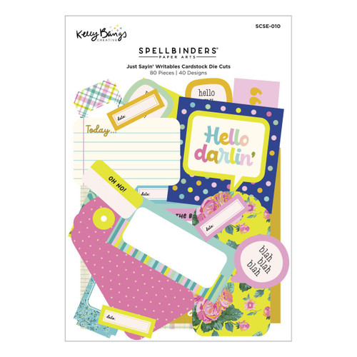 2 Pack - Spellbinders Writable Die Cuts by Kelly Bangs-Just Sayin' - 5A002WJ4-1GX91 - 810146548607 2 Pack - Spellbinders Writable Die Cuts by Kelly Bangs-Just Sayin' - 5A002WJ4-1GX91 - 810146548607