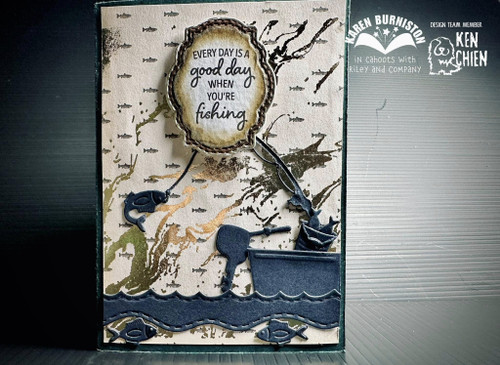 2 Pack - Karen Burniston Clear Stamps 3"x4"-Fishing Phrases - 5A002WBK-1GX35 2 Pack - Karen Burniston Clear Stamps 3"x4"-Fishing Phrases - 5A002WBK-1GX35