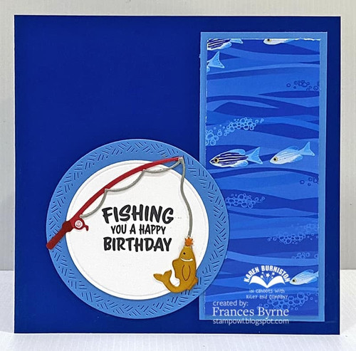 2 Pack - Karen Burniston Clear Stamps 3"x4"-Fishing Phrases - 5A002WBK-1GX35